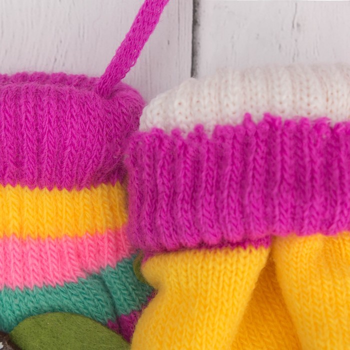 Варежки детские "Вишенка", размер 16 (р-р произв. 8), цвет розовый 65494