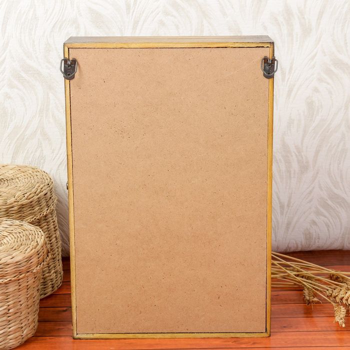 Ключница дерево 6 крючков "Кораблестроение" 30х20х7 см