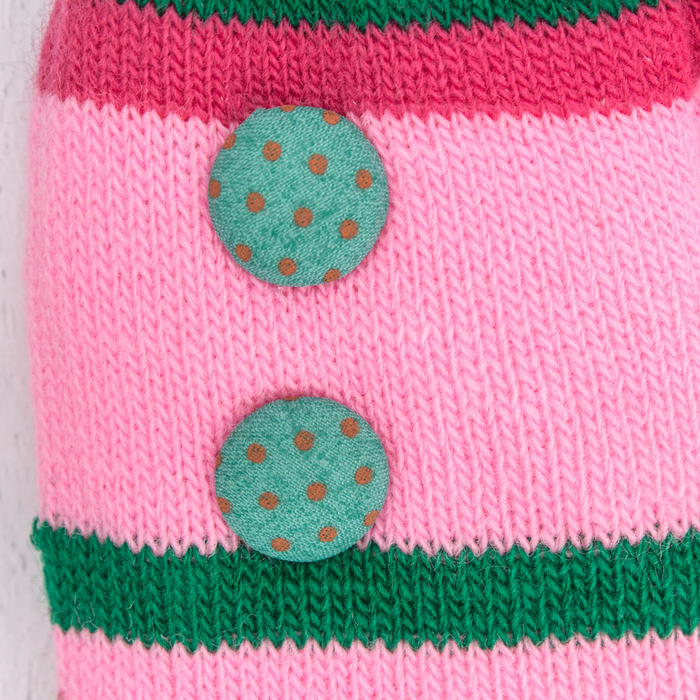 Варежки детские "Пуговка", размер 16 (р-р произв. 8), цвет розовый/фуксия 65493