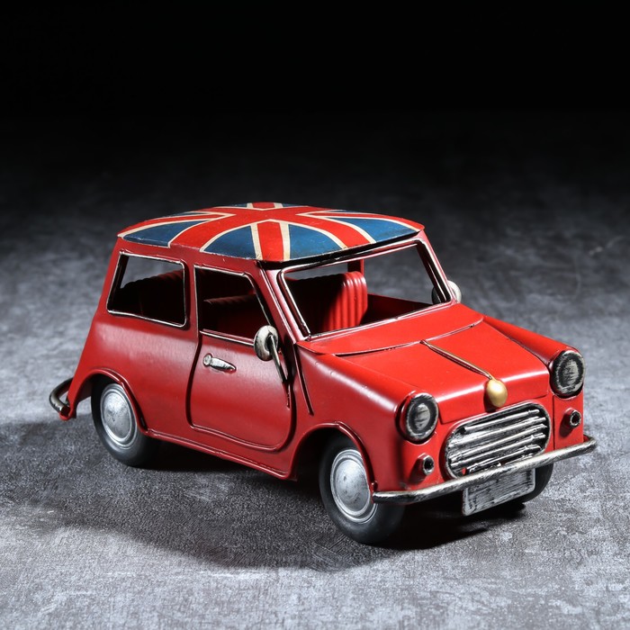 Сувенир металл "Мини-купер с британским флагом на крыше" 8х19х9 см