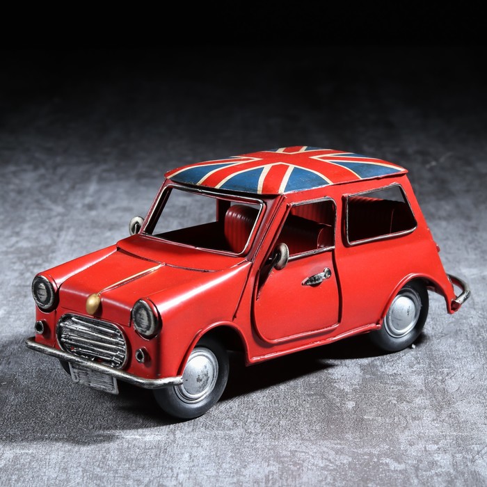 Сувенир металл "Мини-купер с британским флагом на крыше" 8х19х9 см