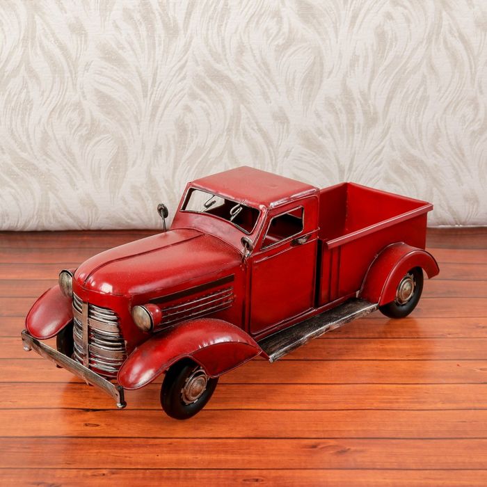 Сувенир металл "Красный советский грузовик" 12,5х33х14 см