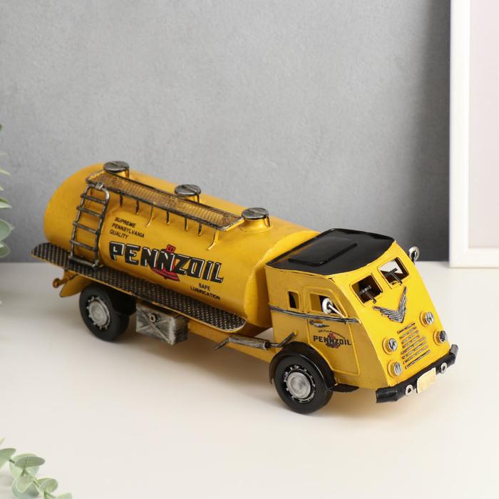 Сувенир металл "Первый бензовоз" 11х32х12,5 см