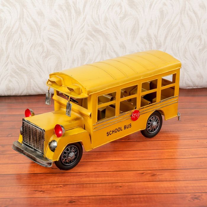 Сувенир металл "Школьный автобус" 14х31х10,5 см