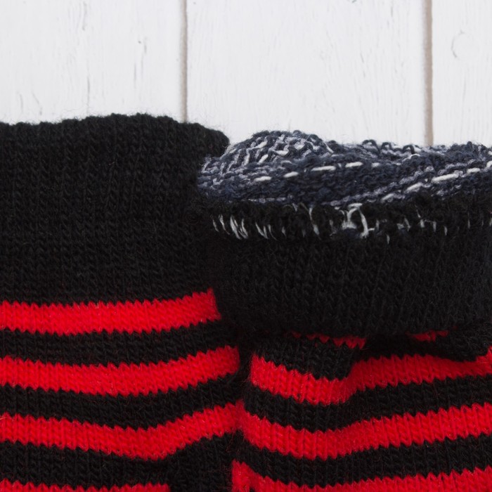 Варежки с подкладом детские "Леденец", размер 14 (р-р произв. 7), цвет чёрный 58897