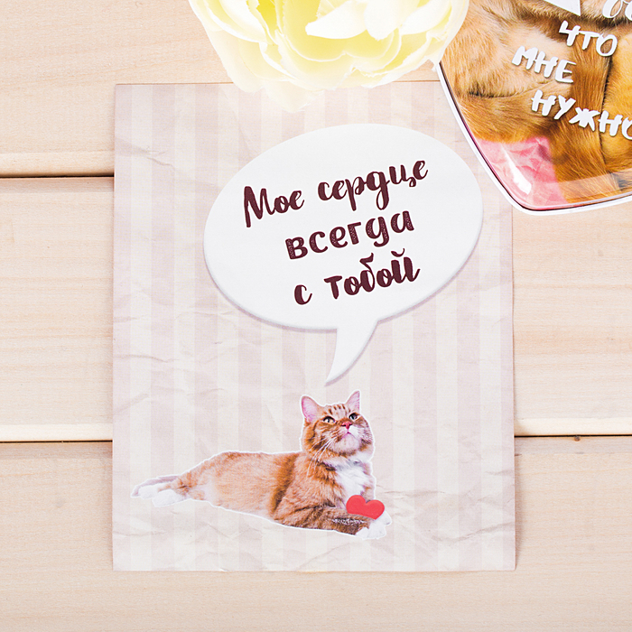 Шкатулка и открытка "Любовь - это ты и я" в подарочной коробке