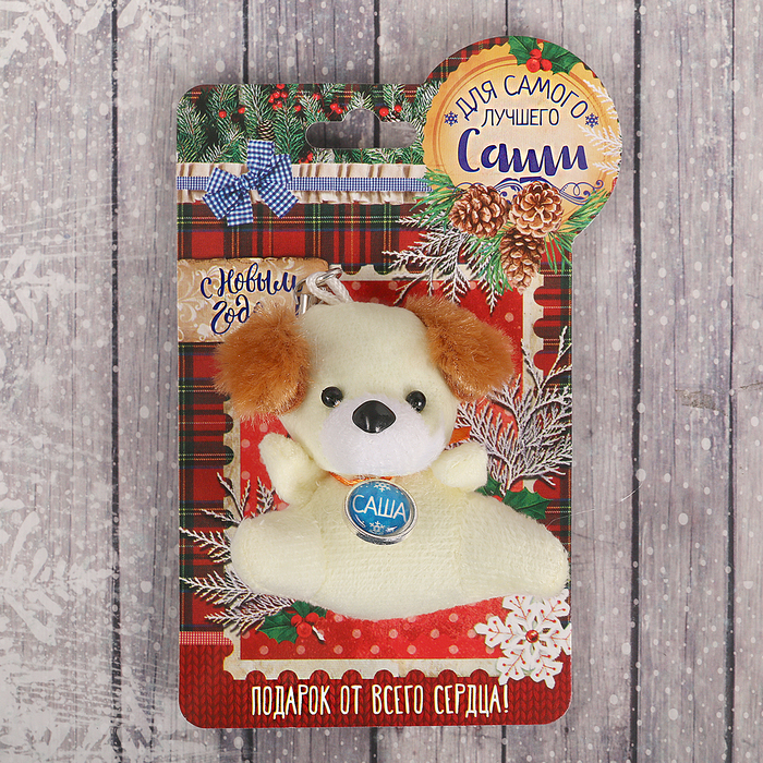 Именная мягкая игрушка "Саша"