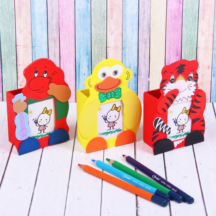 Карандашница "Зверята", МИКС