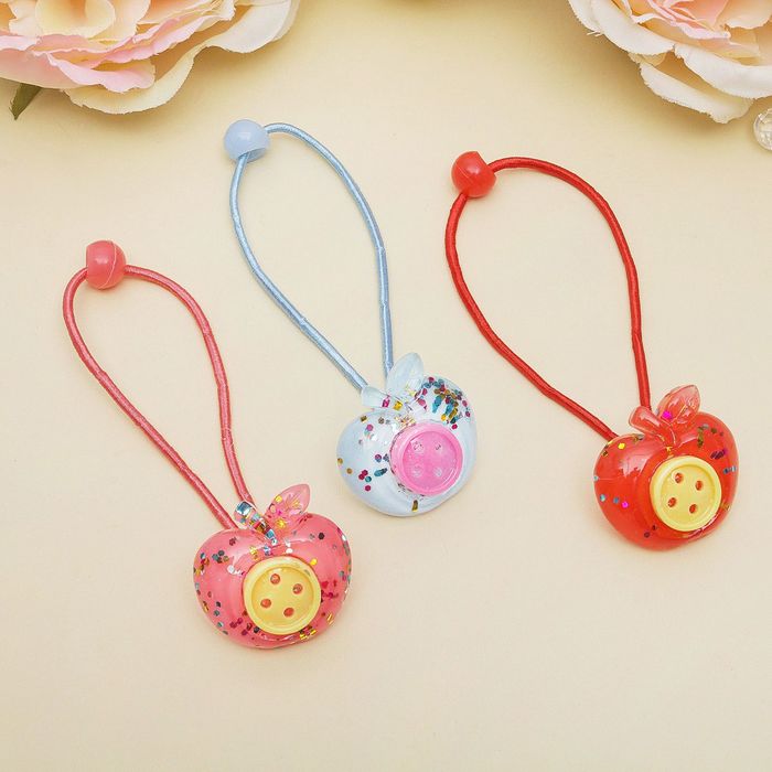 Резинка для волос "Блёстка" яблочко