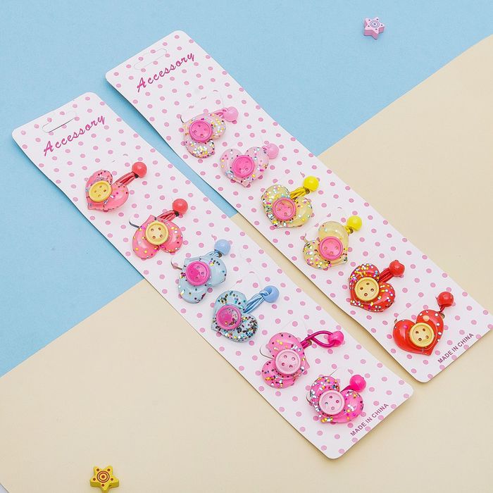 Резинка для волос "Блёстка" сердечко