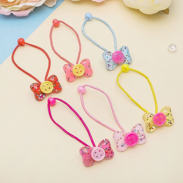 Резинка для волос "Блёстка" бантик