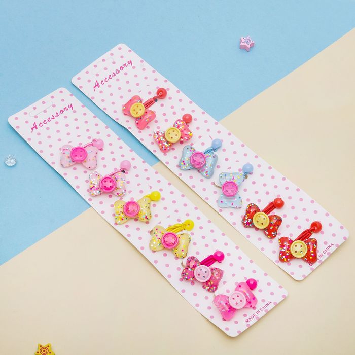 Резинка для волос "Блёстка" бантик