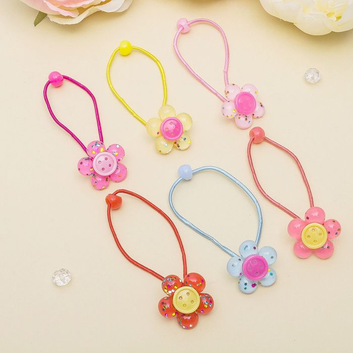 Резинка для волос "Блёстка" цветок