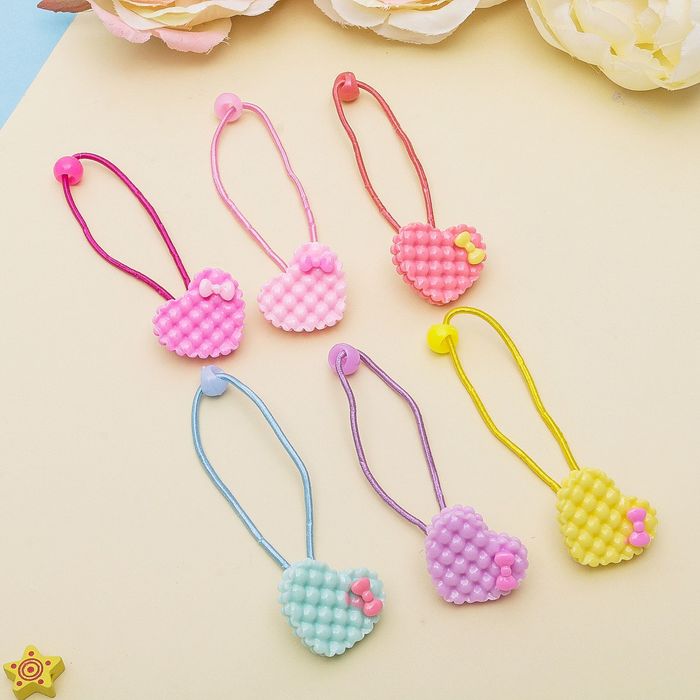 Резинка для волос "Пузырек" сердечко