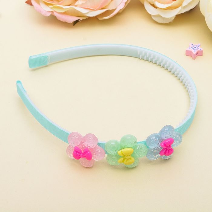 Ободок для волос "Нежность" цветы с бантиком