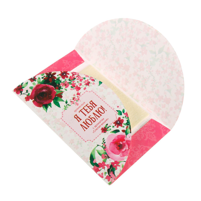 Аромасаше в прямоугольном конверте "Я тебя люблю" с ароматом спелой вишни