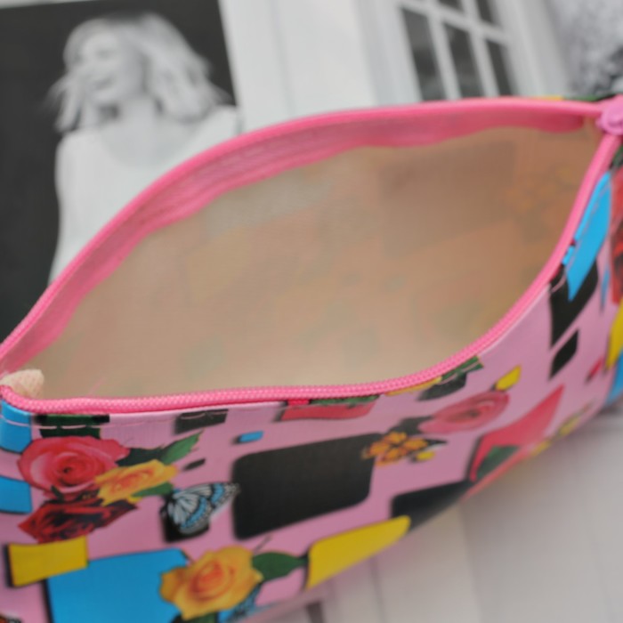 Косметичка простая «Стиль», отдел на молнии, цвет розовый