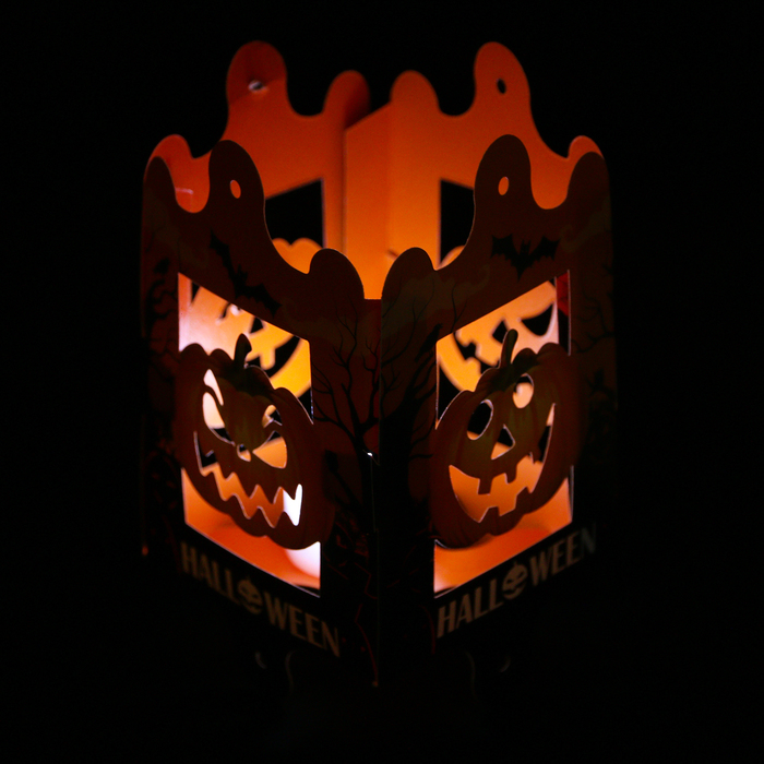 Подсвечник со свечой "HALLOWEEN"