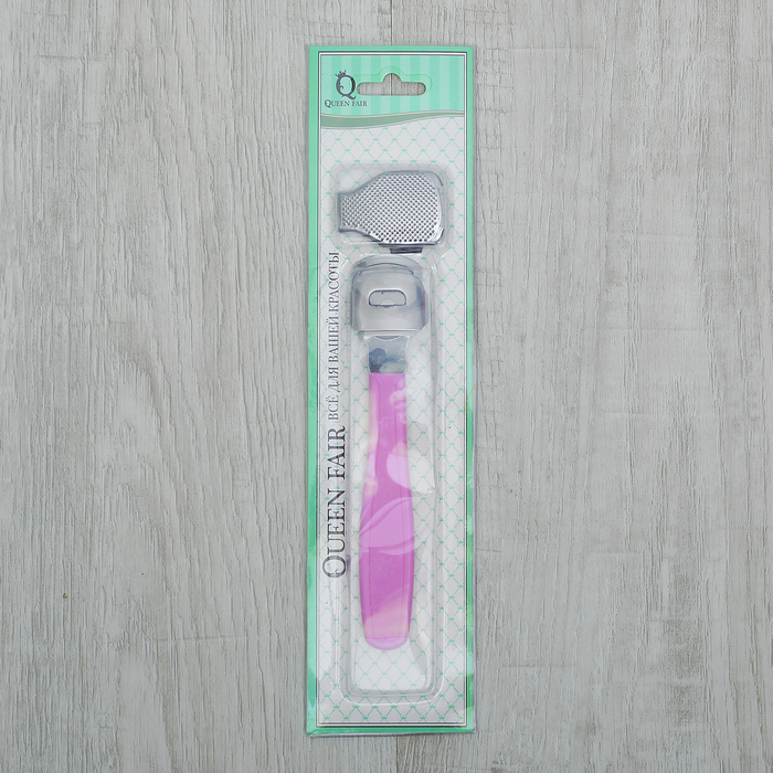 Станок для педикюра с металлической насадкой-тёркой, цвет розовый