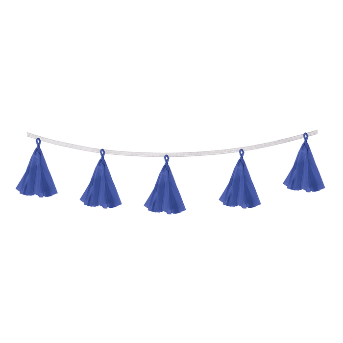 Декор тассел "Кисточки" в наборе 5 штук, цвет синий