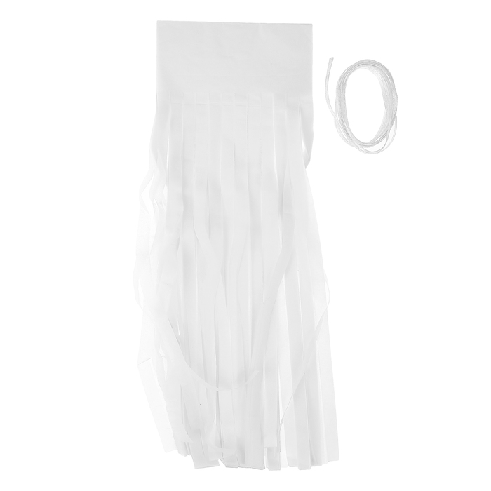 Декор тассел "Кисточки" в наборе 5 штук, цвет белый