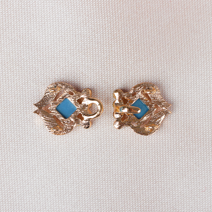 Декоративная застёжка «Стразы», 5х2,2см, цвет золотой