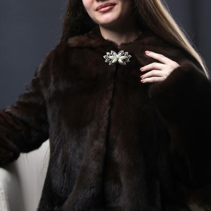 Декоративная застёжка, 7,5х4см, цвет белый