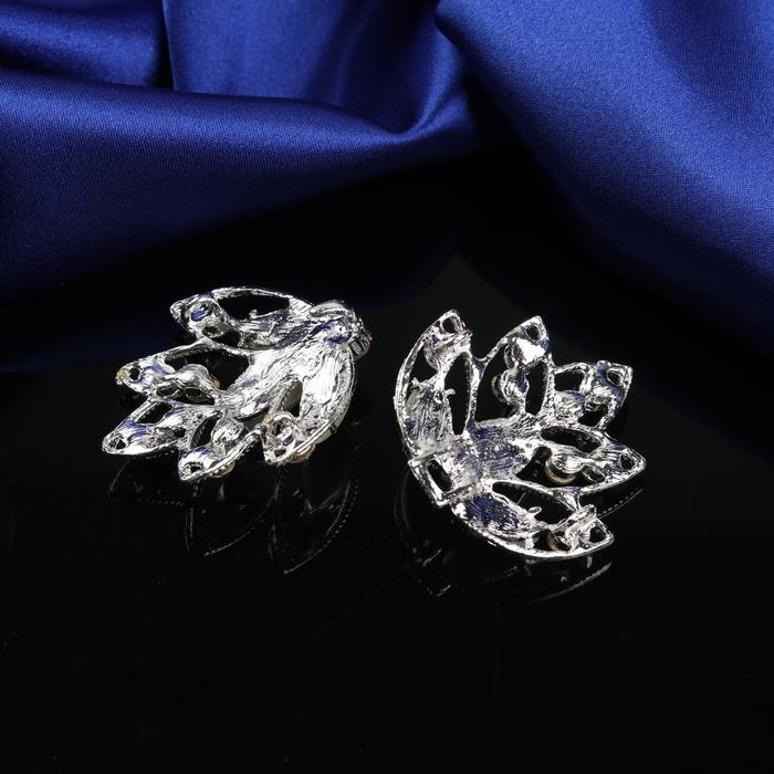 Декоративная застёжка, 7,5х4см, цвет белый