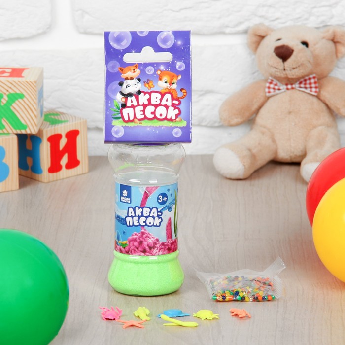 Аквапесок "Насекомые", с растущими игрушками и гидрогелем