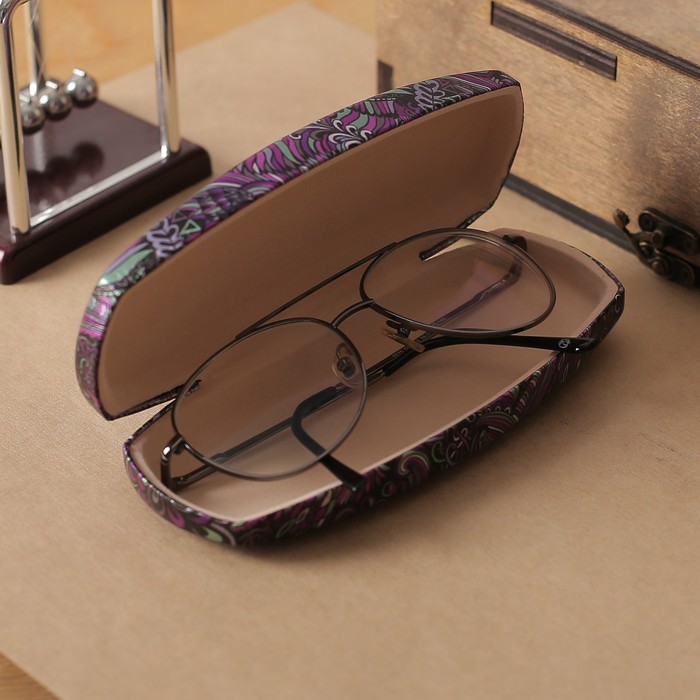 Футляр для очков, 1 отдел, МИКС