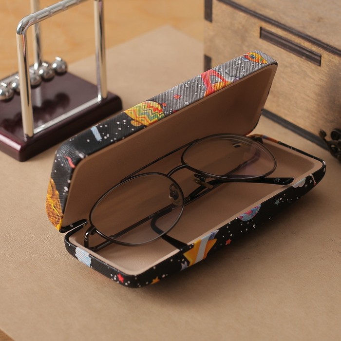 Футляр для очков, 1 отдел, МИКС