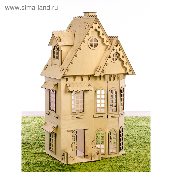 Конструктор «Кукольный домик», 2 этажа, фанера — 3 мм конструктор кукольный домик мария фанера 3 мм