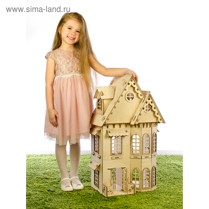 фото Конструктор «кукольный домик», 2 этажа, фанера — 3 мм теремок
