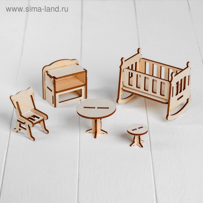 фото Конструктор «детская» набор мебели теремок