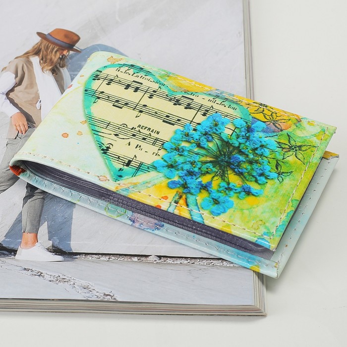 Кредитница "Сердце", 1 ряд, 18 листов, разноцветная