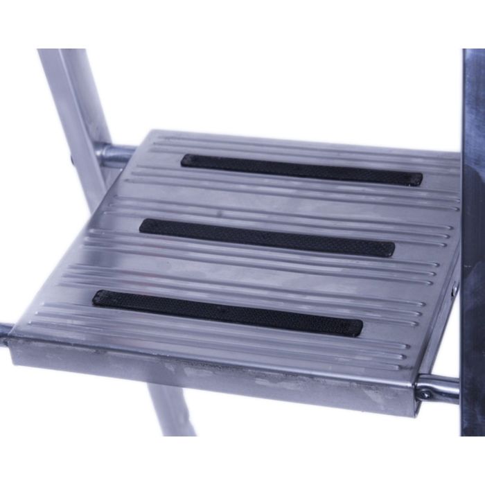 Стремянка KRAUSE MONTO SAFETY, оград. дуга, противоскользящая, раб. высота 3.49 м, 7 ступ.