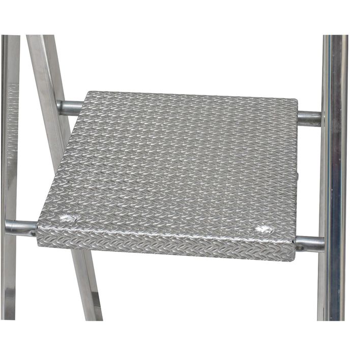 Стремянка KRAUSE MONTO SOLIDO, оградительная дуга с полкой, 5 ступеней