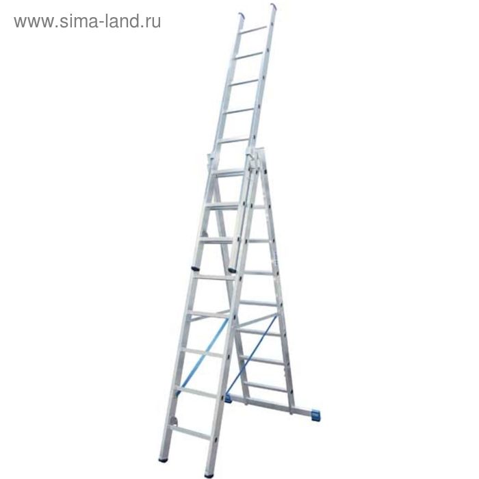 цена Лестница KRAUSE STABILO, трехсекционная, с траверсой, с доп. функцией, 8 ступеней