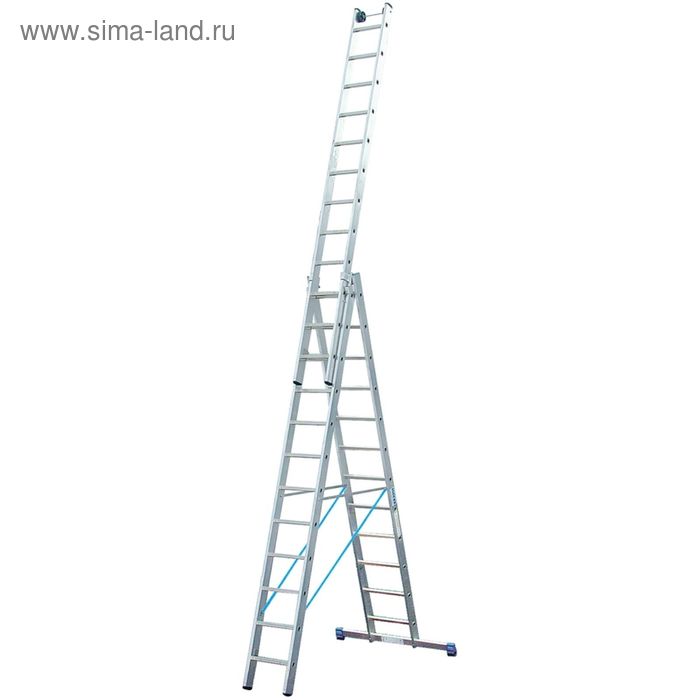 цена Лестница KRAUSE STABILO, трехсекционная, с траверсой, с доп. функцией, 12 ступеней