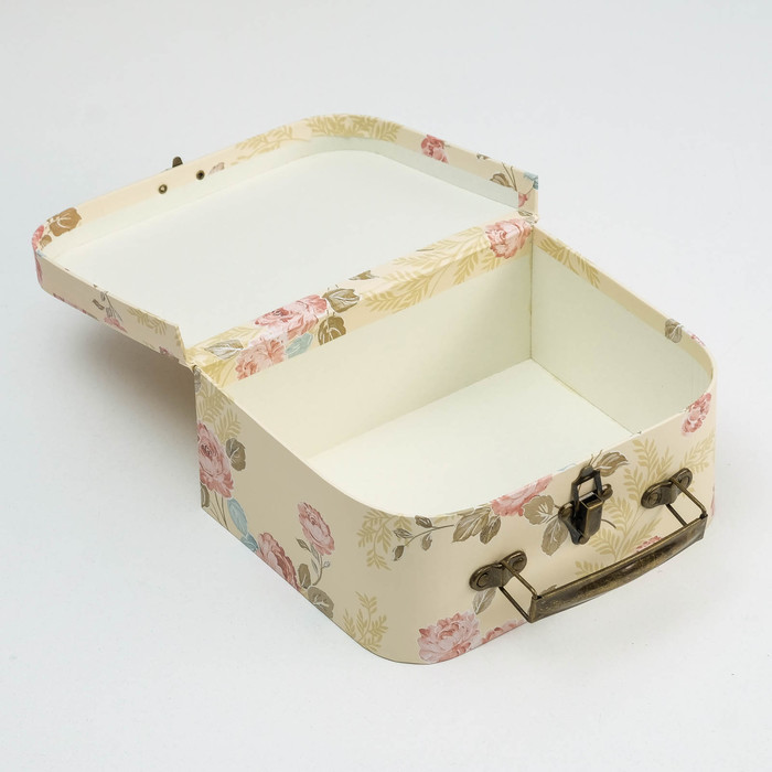 Набор коробок 3в1 "Цветы", бежевый, 30 х 22 х 10 - 20 х 16 х 8 см