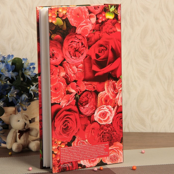 Фотоальбом на 300 фото 10х15 см "Мои лучшие фото. Миллион алых цветов" 33,5х17,5 см
