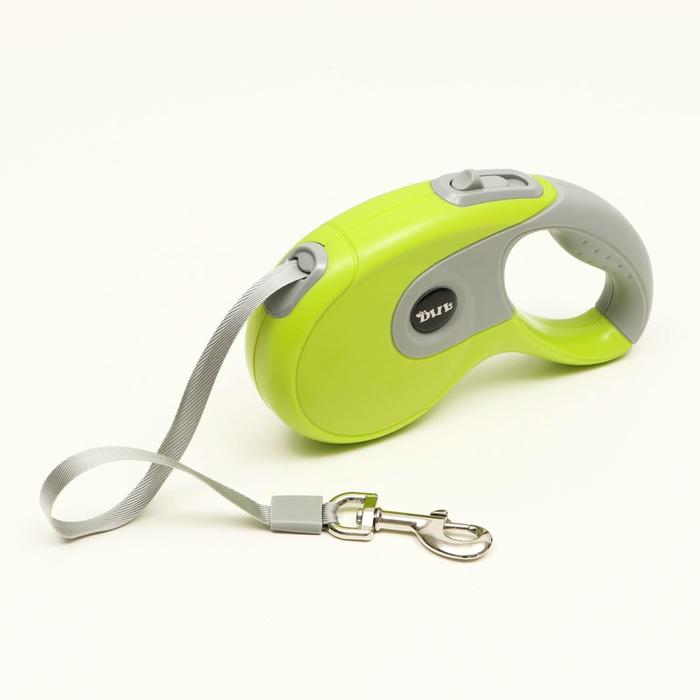 Рулетка DIIL, 5 м, до 40 кг, лента, прорезиненная ручка, зеленая с серым