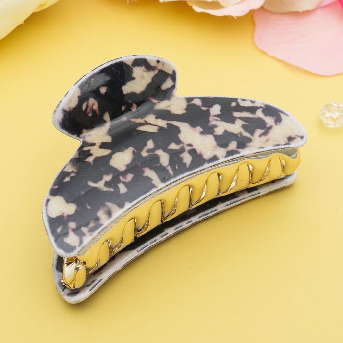 Краб для волос "Мурано" 9 см коричневый