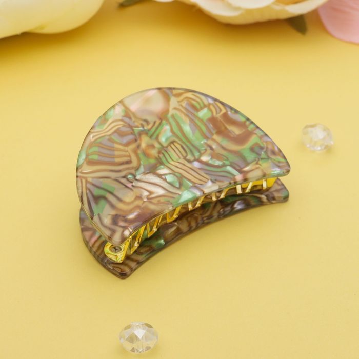 Краб для волос "Версаль" 6 см овал цветной