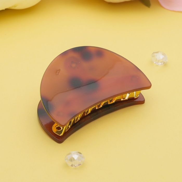 Краб для волос "Версаль" 6 см овал коричневый