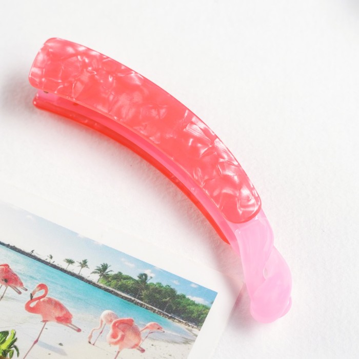 Банан для волос "Хризантема" 10 см, розовый