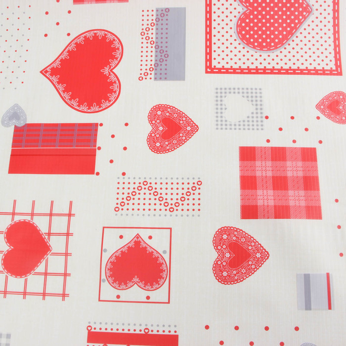 Клеенка EVA, ширина 137 см "Сердца", рулон 20 м