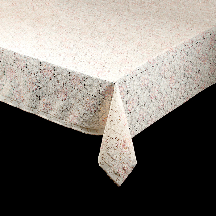 Клеенка ажурная Lace, ширина 137 см "Бабочки", рулон 20 м