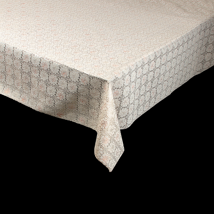Клеенка ажурная Lace, ширина 137 см "Поляна роз", рулон 20 м