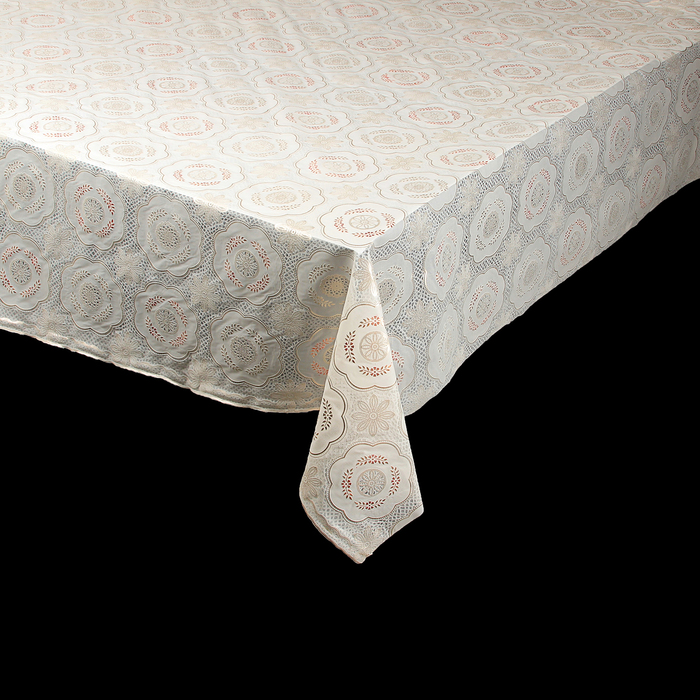 Клеенка ажурная Lace, ширина 137 см "Лавры", рулон 20 м